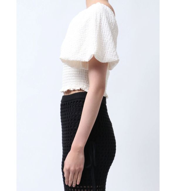 EMODA「ボリュームスリーブクロップトップ」|Tシャツ・カットソー|