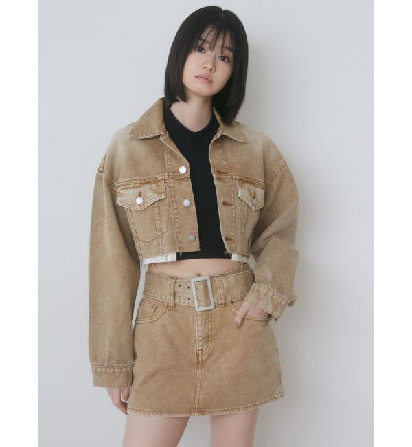 EMODA「カットオフクロップドデニムジャケット」|デニムジャケット|