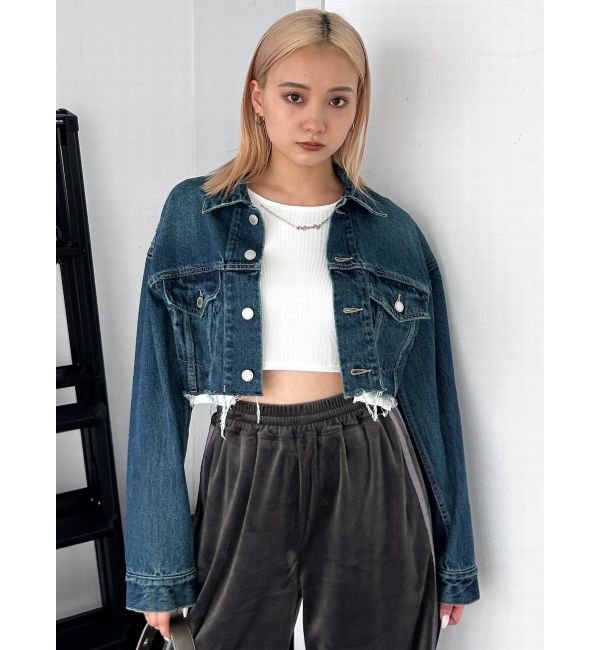 EMODA「カットオフクロップドデニムジャケット」|デニムジャケット|