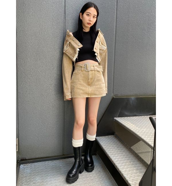 EMODA「カットオフクロップドデニムジャケット」|デニムジャケット|