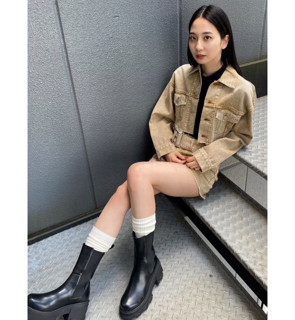 EMODA「カットオフクロップドデニムジャケット」|デニムジャケット|