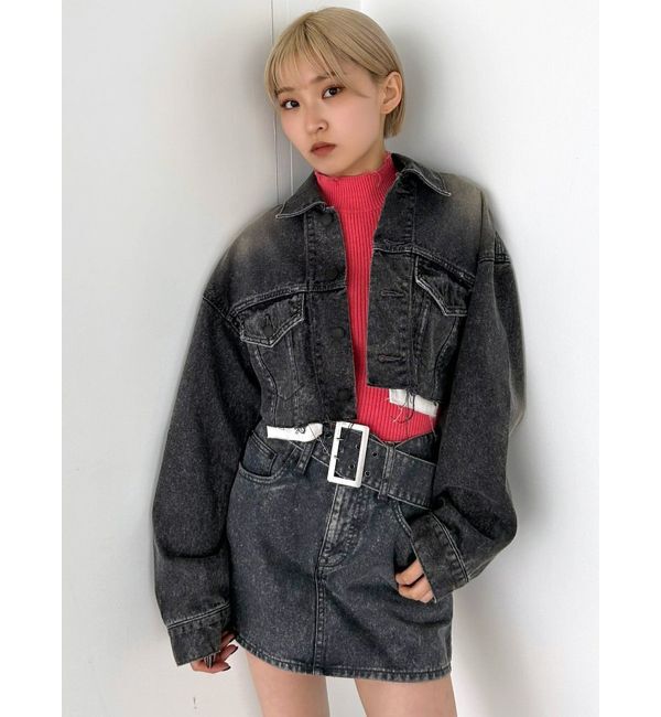 EMODA「カットオフクロップドデニムジャケット」|デニムジャケット|