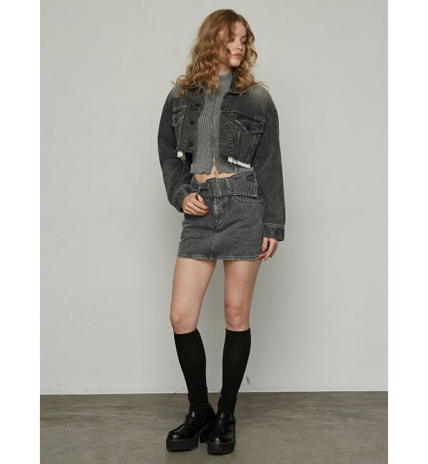 EMODA「カットオフクロップドデニムジャケット」|デニムジャケット|