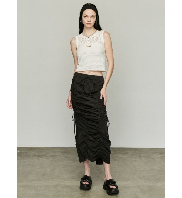 EMODA「サイドドローストリングナイロンスカート」|スカート|