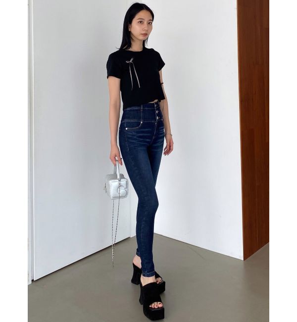 EMODA「【ELDER】FIX ハイウエストデニム」|デニム|