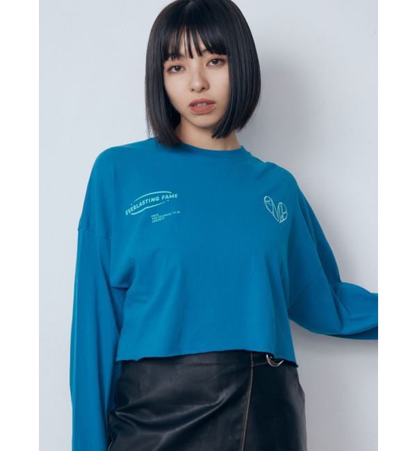 EMODA「マークユニットロングTシャツ」|Tシャツ・カットソー|ブルー