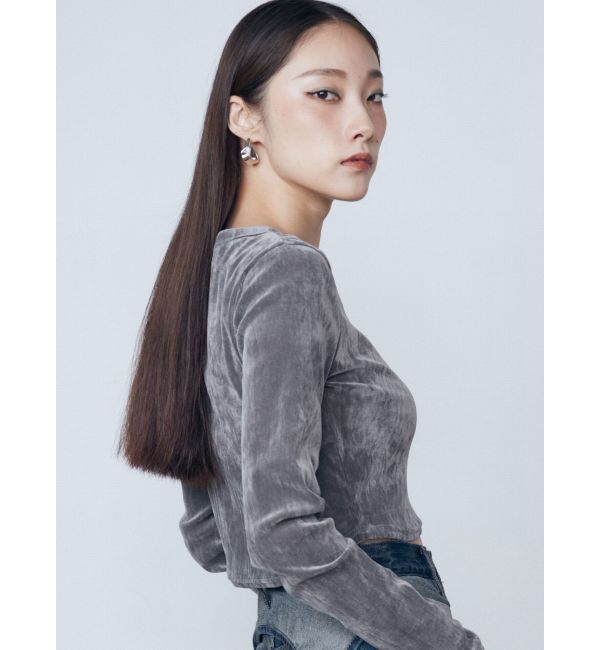 EMODA「シアーベロアプレートトップ」|Tシャツ・カットソー|