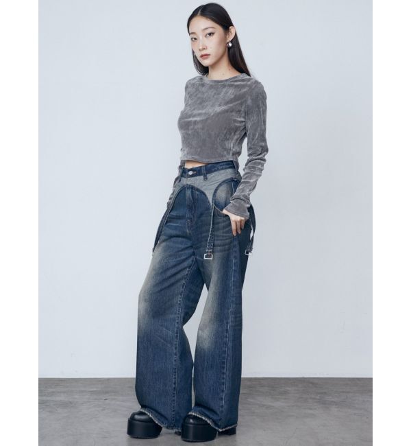 EMODA「シアーベロアプレートトップ」|Tシャツ・カットソー|