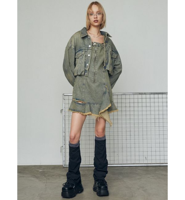 EMODA「バルーンコンパクトデニムブルゾン」|ブルゾン・スタジャン|