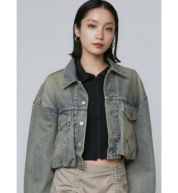 EMODA「バルーンコンパクトデニムブルゾン」|ブルゾン・スタジャン|