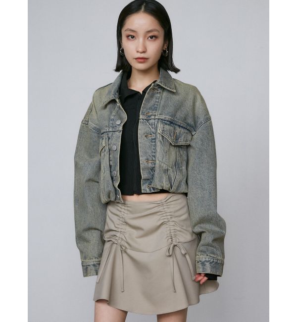 EMODA「バルーンコンパクトデニムブルゾン」|ブルゾン・スタジャン|