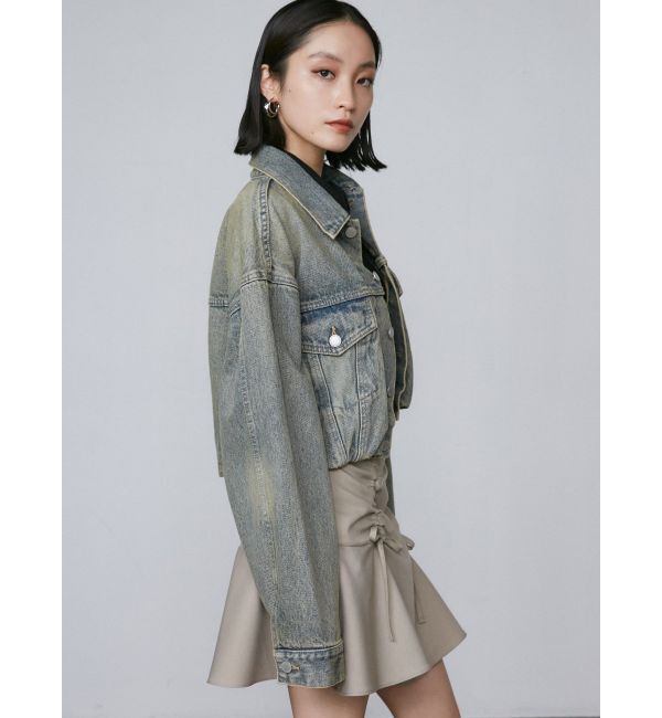 EMODA「バルーンコンパクトデニムブルゾン」|ブルゾン・スタジャン|