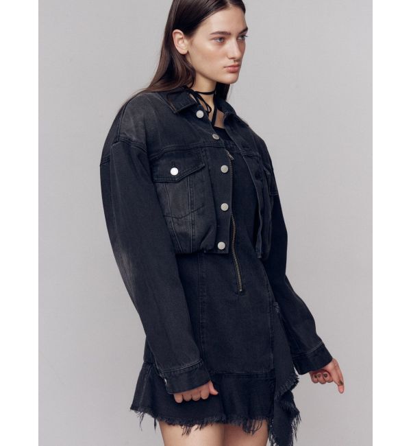 EMODA「バルーンコンパクトデニムブルゾン」|ブルゾン・スタジャン|