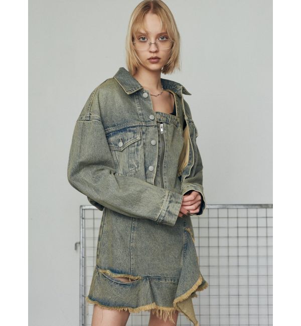 EMODA「バルーンコンパクトデニムブルゾン」|ブルゾン・スタジャン|