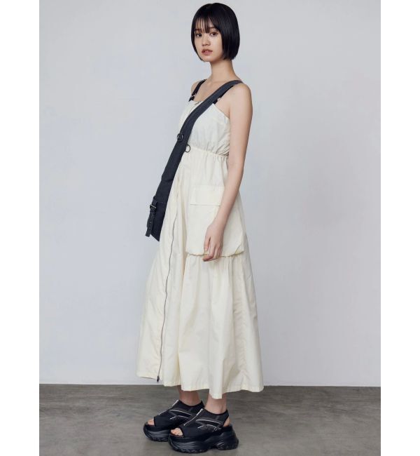 EMODA「ショルダーベルトナイロンマキシワンピース」|ワンピース|