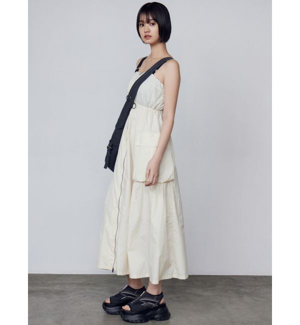 EMODA「ショルダーベルトナイロンマキシワンピース」|ワンピース|