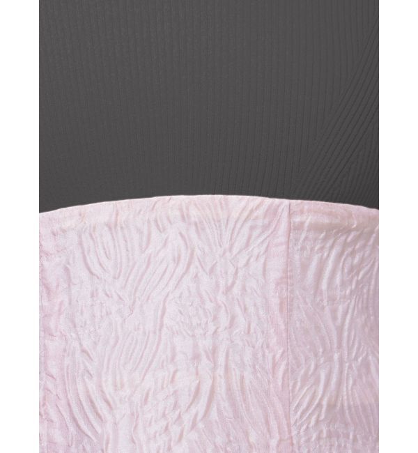 MERCURYDUO「異素材ドッキングバックレースアップニットワンピース」|ワンピース|