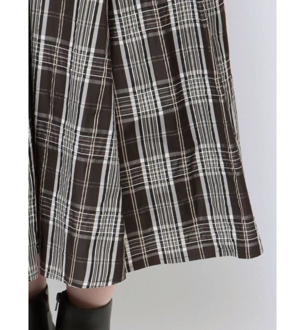 MERCURYDUO「コルセットチェックフレアスカート」|スカート|