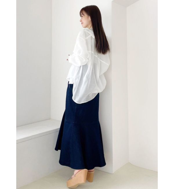 MERCURYDUO「バックスリットシアーシャツ」|シャツ・ブラウス|