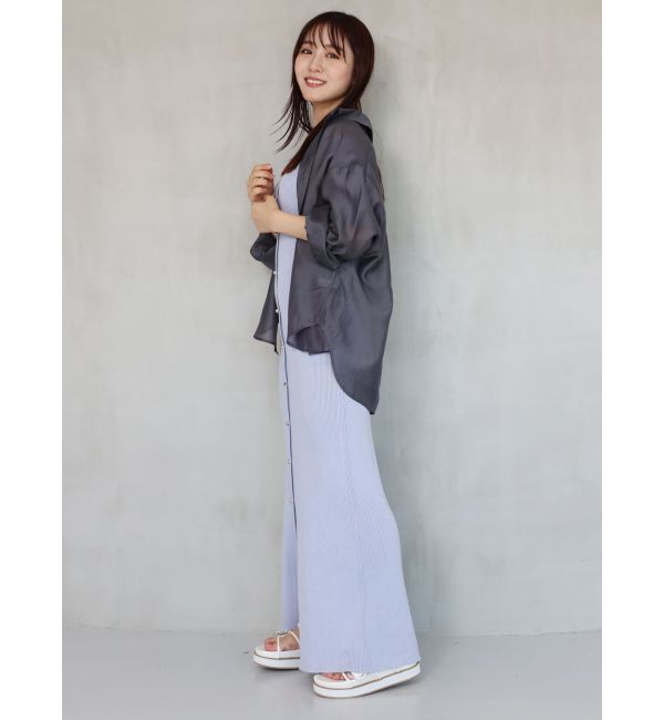 MERCURYDUO「バックスリットシアーシャツ」|シャツ・ブラウス|