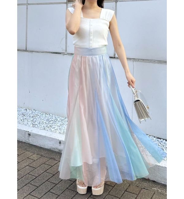 MERCURYDUO「グラデーションチュールボリュームスカート」|スカート|