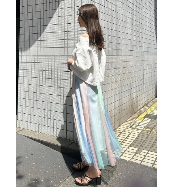 MERCURYDUO「グラデーションチュールボリュームスカート」|スカート|