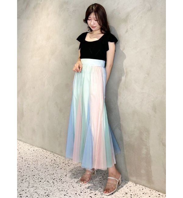 MERCURYDUO「グラデーションチュールボリュームスカート」|スカート|