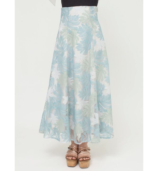 MERCURYDUO「モンステラチュール刺繍スカート」|スカート|