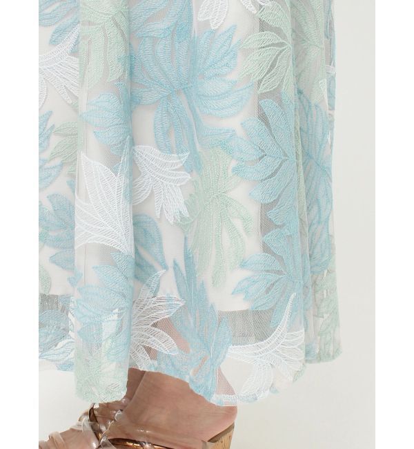 MERCURYDUO「モンステラチュール刺繍スカート」|スカート|