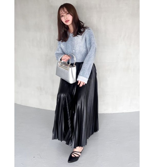 MERCURYDUO「レザーライクプリーツスカート」|スカート|