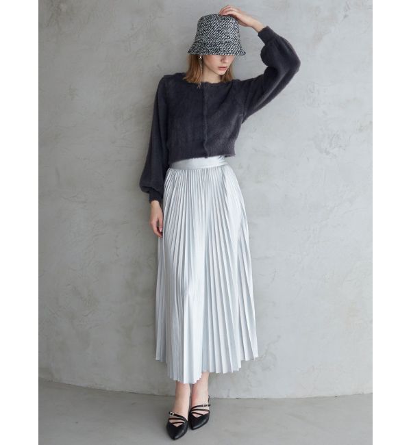 MERCURYDUO「レザーライクプリーツスカート」|スカート|
