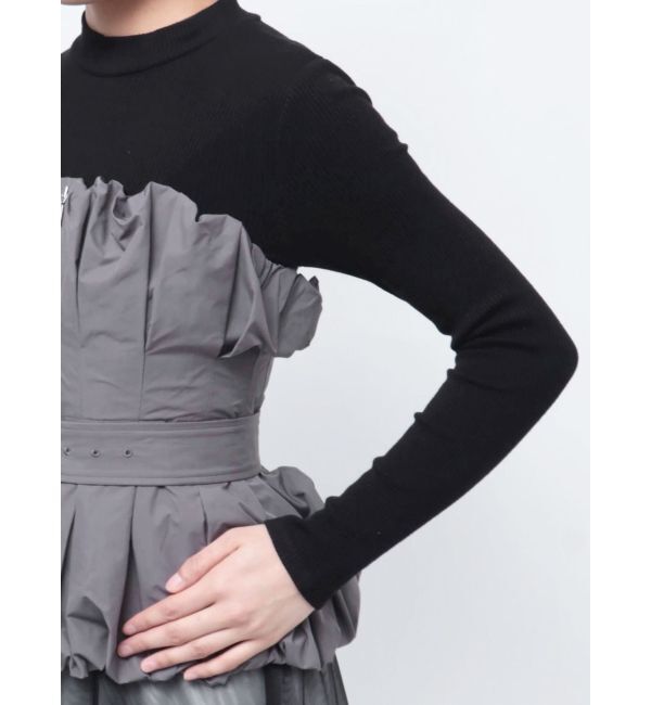 MERCURYDUO「バルーンビスチェドッキングワンピース」|ワンピース|