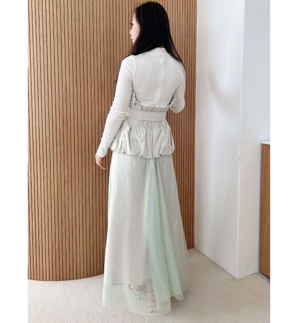 MERCURYDUO「バルーンビスチェドッキングワンピース」|ワンピース|