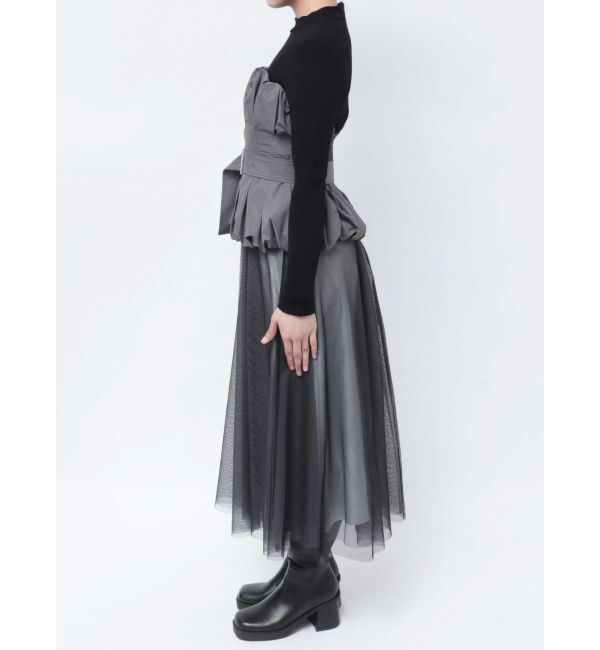 MERCURYDUO「バルーンビスチェドッキングワンピース」|ワンピース|