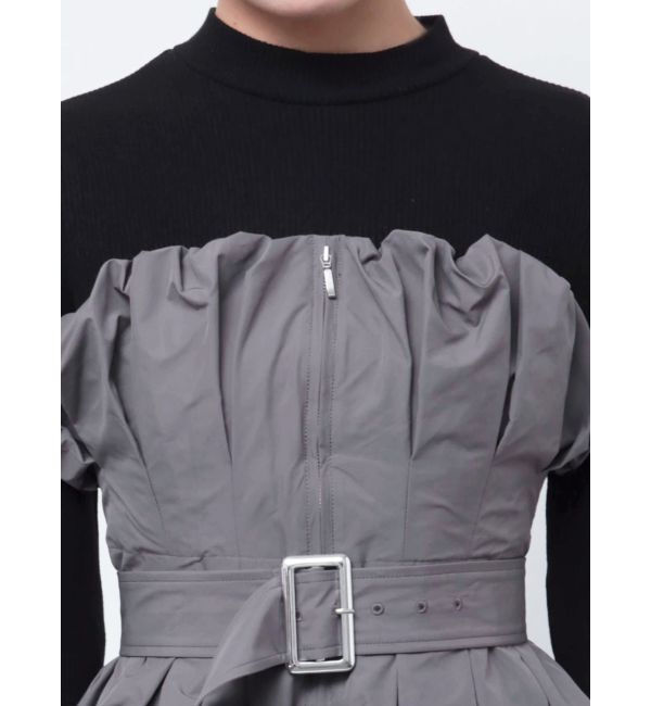 MERCURYDUO「バルーンビスチェドッキングワンピース」|ワンピース|