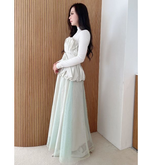 MERCURYDUO「バルーンビスチェドッキングワンピース」|ワンピース|