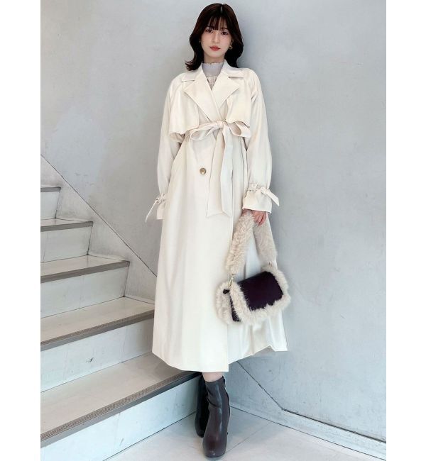 MERCURYDUO「バックチュールトレンチコート」|トレンチコート|