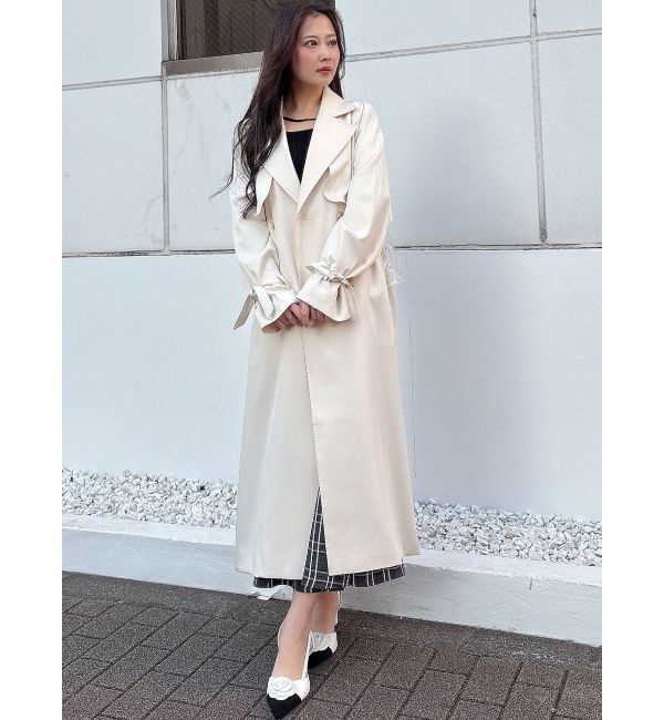 MERCURYDUO「バックチュールトレンチコート」|トレンチコート|