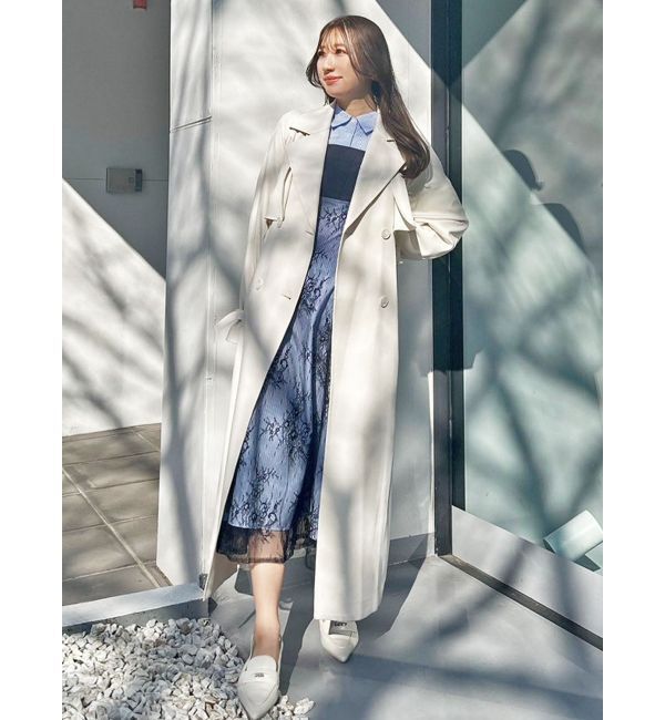 MERCURYDUO「バックチュールトレンチコート」|トレンチコート|