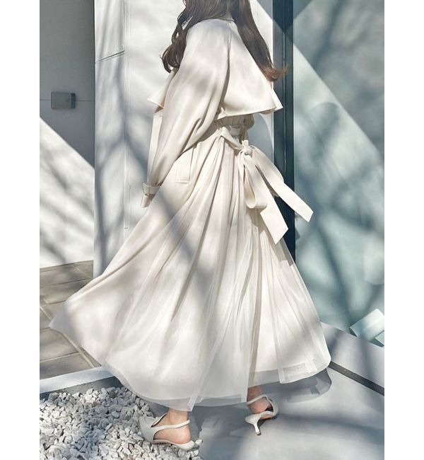 MERCURYDUO「バックチュールトレンチコート」|トレンチコート|