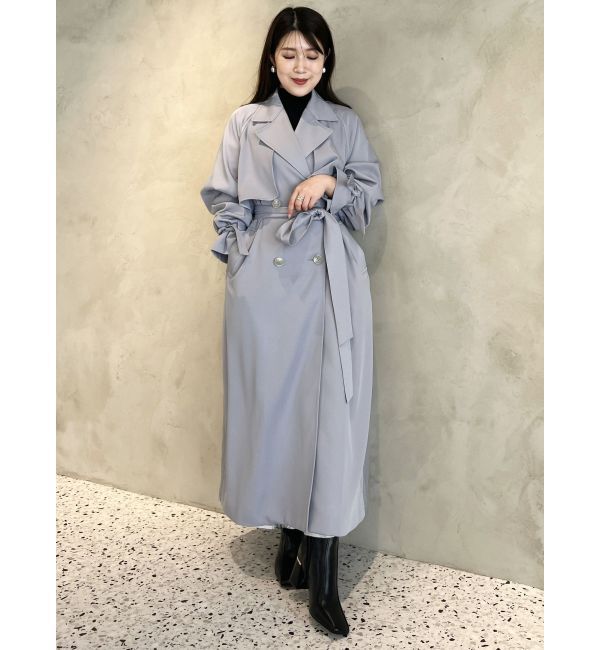 MERCURYDUO「バックチュールトレンチコート」|トレンチコート|