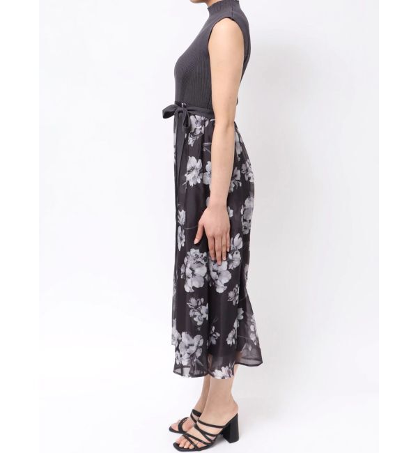 MERCURYDUO「フラワードッキングノースリワンピース」|ワンピース|