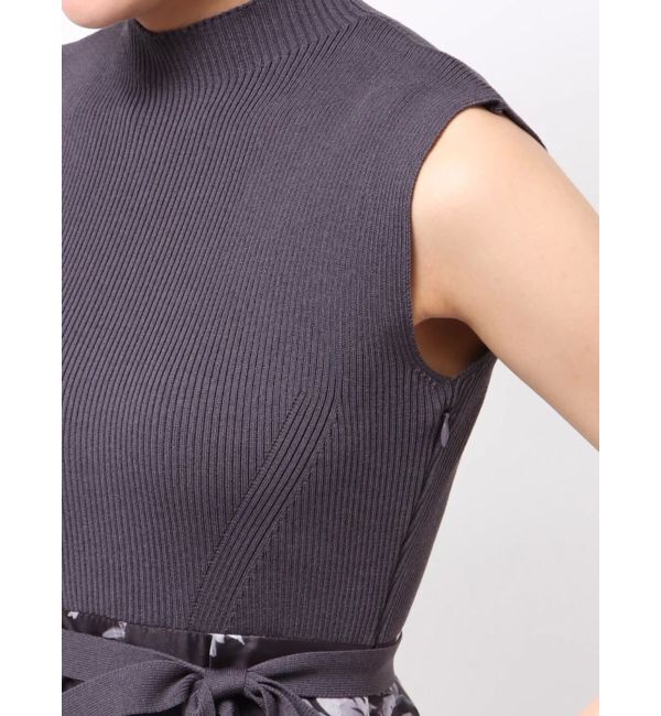 MERCURYDUO「フラワードッキングノースリワンピース」|ワンピース|