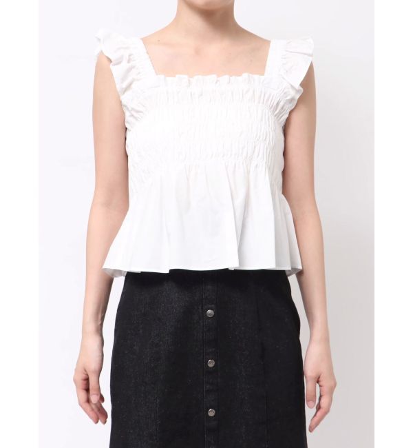 MERCURYDUO「シャーリングフリルバックシャンブラウス」|シャツ・ブラウス|