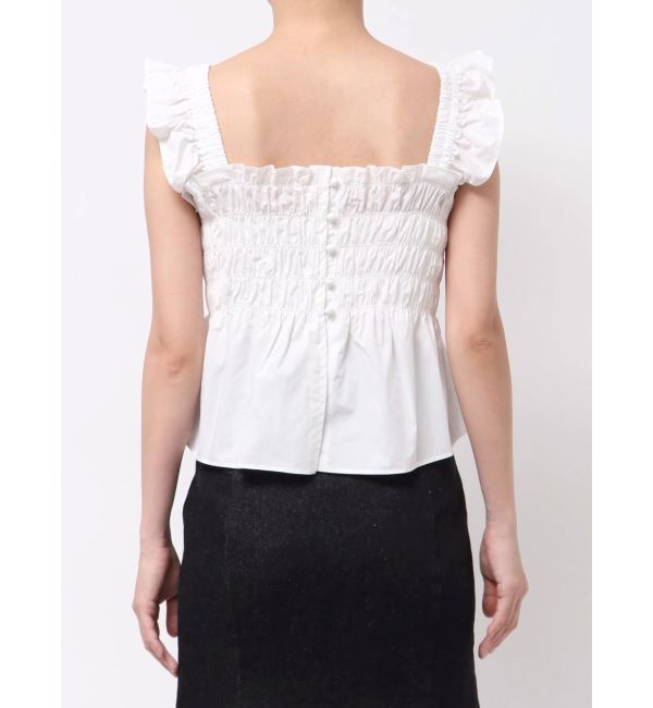 MERCURYDUO「シャーリングフリルバックシャンブラウス」|シャツ・ブラウス|