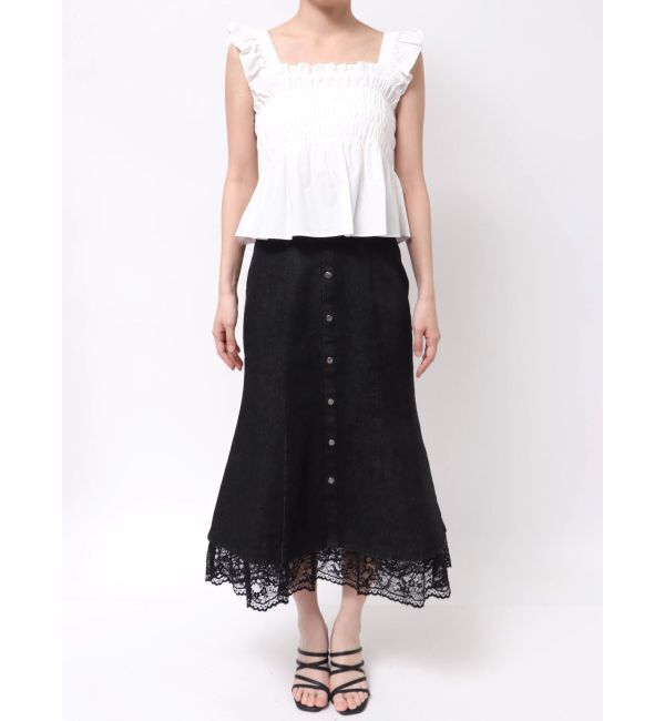 MERCURYDUO「シャーリングフリルバックシャンブラウス」|シャツ・ブラウス|