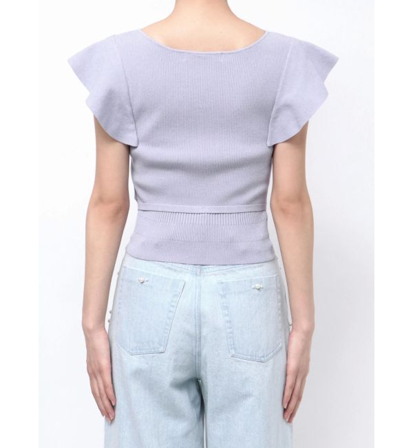 MERCURYDUO「カシュクールラッフルコンパクトニット」|ニット・セーター|