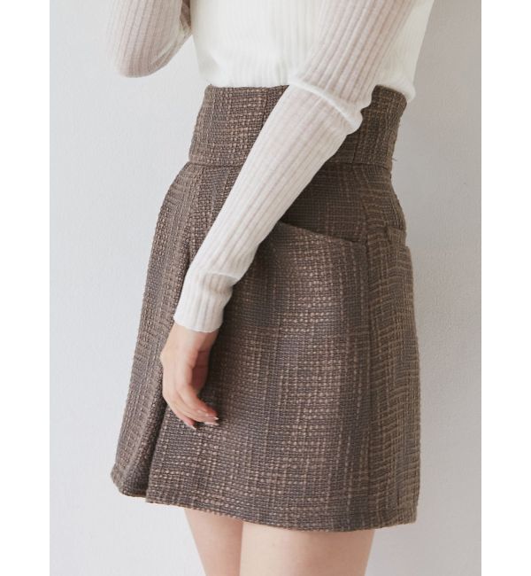 MURUA「ツイードタックショートパンツ【セットアップ着用可】」|その他|カーキ