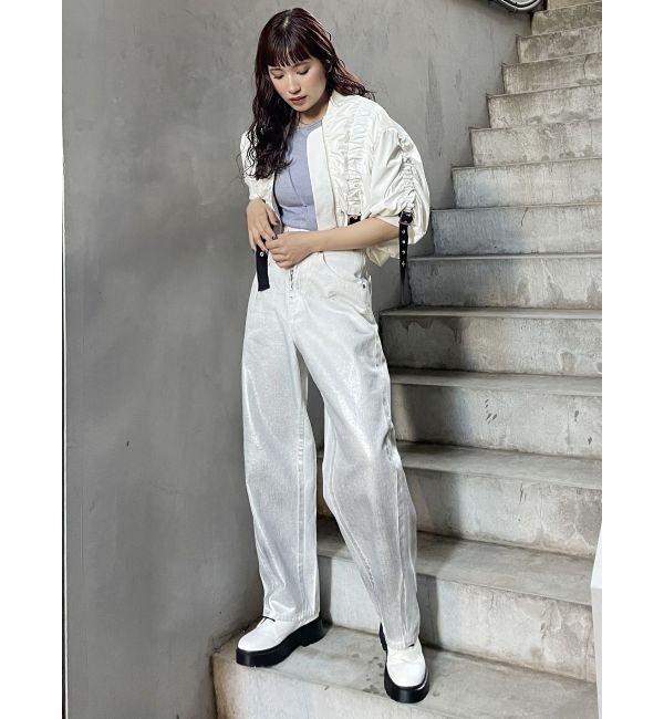 MURUA「デザインギャザーブルゾン」|ブルゾン・スタジャン|