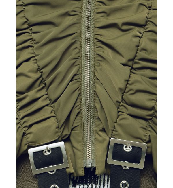 MURUA「デザインギャザーブルゾン」|ブルゾン・スタジャン|